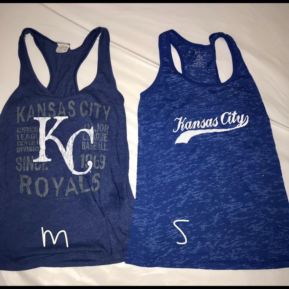 Two used Kansas City royals tank tops